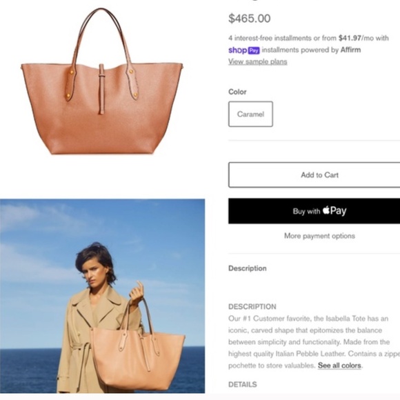 NEW Annabel Ingall, large Isabella tote - Picture 2 of 3